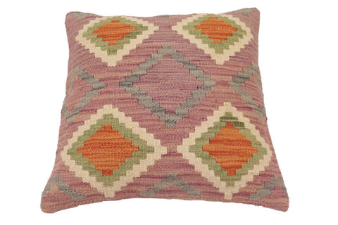 handmade Traditional Pillow Purple Rust Hand-Woven SQUARE 100% WOOL Hand woven turkish pillow2 x 2