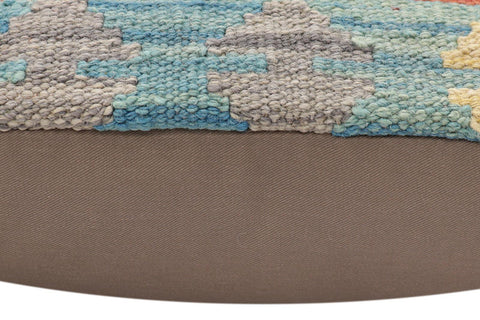 handmade Traditional Pillow Red Blue Hand-Woven SQUARE 100% WOOL Hand woven turkish pillow2 x 2