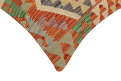 handmade Traditional Pillow Rust Blue Hand-Woven SQUARE 100% WOOL Hand woven turkish pillow2' x 2'