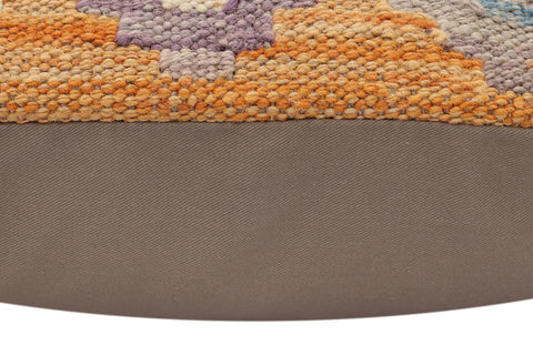 handmade Traditional Pillow Orange Red Hand-Woven SQUARE 100% WOOL Hand woven turkish pillow2 x 2