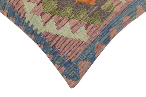 handmade Traditional Pillow Blue Gray Hand-Woven SQUARE 100% WOOL Hand woven turkish pillow2 x 2