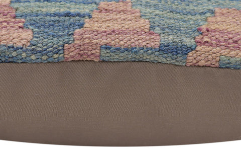 handmade Traditional Pillow Blue Gray Hand-Woven SQUARE 100% WOOL Hand woven turkish pillow2 x 2
