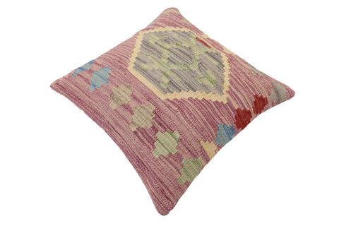 handmade Traditional Pillow Purple Gray Hand-Woven SQUARE 100% WOOL Hand woven turkish pillow2 x 2