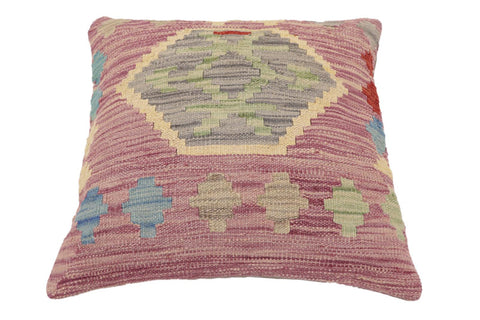handmade Traditional Pillow Purple Gray Hand-Woven SQUARE 100% WOOL Hand woven turkish pillow2 x 2