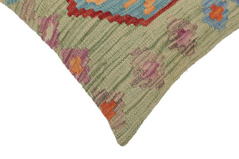 handmade Traditional Pillow Green Red Hand-Woven SQUARE 100% WOOL Hand woven turkish pillow2 x 2