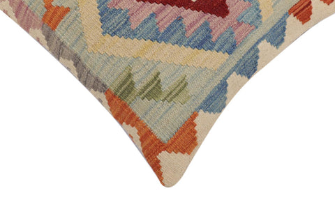 handmade Traditional Pillow Blue Red Hand-Woven SQUARE 100% WOOL Hand woven turkish pillow2 x 2