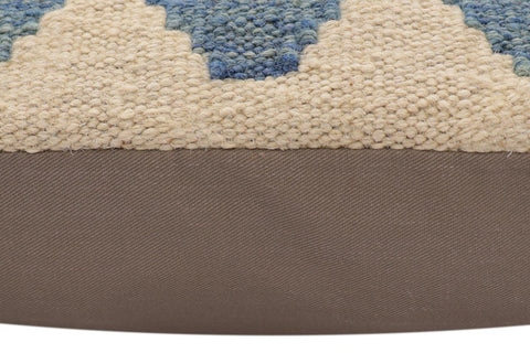 handmade Traditional Pillow Blue Red Hand-Woven SQUARE 100% WOOL Hand woven turkish pillow2 x 2