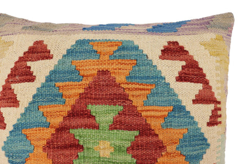 handmade Traditional Pillow Red Rust Hand-Woven SQUARE 100% WOOL Hand woven turkish pillow2 x 2
