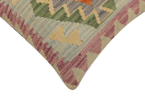 handmade Traditional Pillow Blue Rust Hand-Woven SQUARE 100% WOOL Hand woven turkish pillow2 x 2