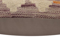 handmade Traditional Pillow Rust Blue Hand-Woven SQUARE 100% WOOL Hand woven turkish pillow2' x 2'