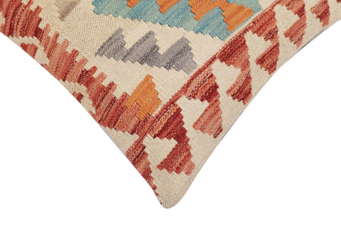 handmade Traditional Pillow Beige Red Hand-Woven SQUARE 100% WOOL Hand woven turkish pillow2 x 2