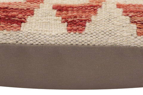 handmade Traditional Pillow Beige Red Hand-Woven SQUARE 100% WOOL Hand woven turkish pillow2 x 2