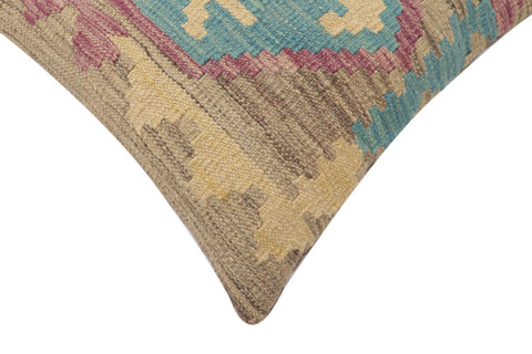 handmade Traditional Pillow Blue Purple Hand-Woven SQUARE 100% WOOL Hand woven turkish pillow2 x 2