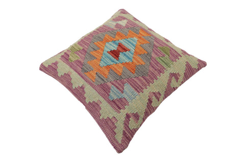 handmade Traditional Pillow Purple Rust Hand-Woven SQUARE 100% WOOL Hand woven turkish pillow2 x 2