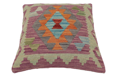 handmade Traditional Pillow Purple Rust Hand-Woven SQUARE 100% WOOL Hand woven turkish pillow2 x 2