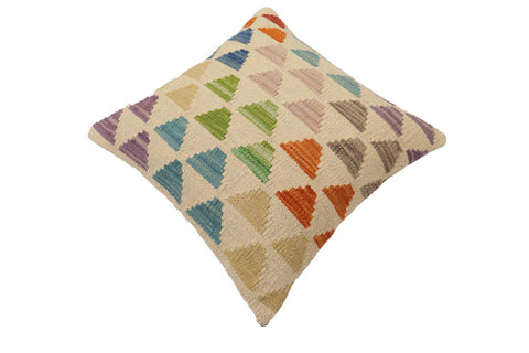 handmade Modern Pillow Beige Rust Hand-Woven SQUARE 100% WOOL Hand woven turkish pillow2 x 2