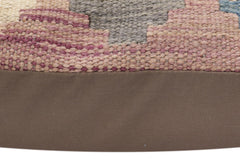 handmade Traditional Pillow Purple Blue Hand-Woven SQUARE 100% WOOL  Hand woven turkish pillow  3 x 5