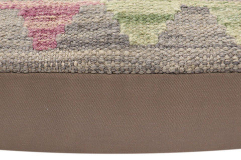 handmade Traditional Pillow Gray Blue Hand-Woven SQUARE 100% WOOL Hand woven turkish pillow2 x 2