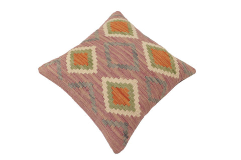 handmade Traditional Pillow Purple Rust Hand-Woven SQUARE 100% WOOL Hand woven turkish pillow2 x 2