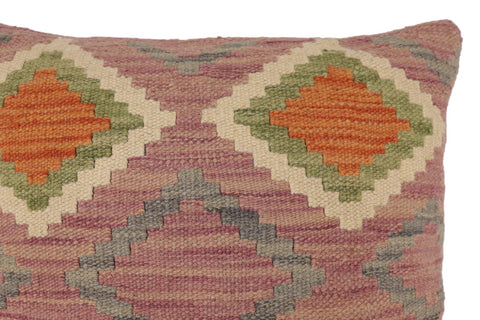 handmade Traditional Pillow Purple Rust Hand-Woven SQUARE 100% WOOL Hand woven turkish pillow2 x 2
