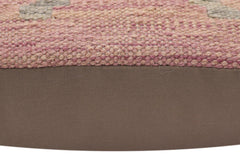 handmade Traditional Pillow Purple Rust Hand-Woven SQUARE 100% WOOL Hand woven turkish pillow2' x 2'