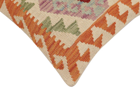 handmade Traditional Pillow Rust Beige Hand-Woven SQUARE 100% WOOL Hand woven turkish pillow2 x 2