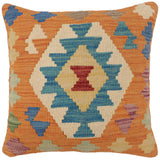 Rustic Powell Turkish Hand-Woven Kilim Pillow