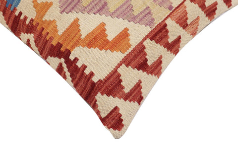 handmade Traditional Pillow Red Beige Hand-Woven SQUARE 100% WOOL Hand woven turkish pillow2 x 2