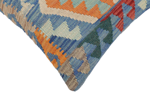 handmade Traditional Pillow Blue Red Hand-Woven SQUARE 100% WOOL Hand woven turkish pillow2 x 2