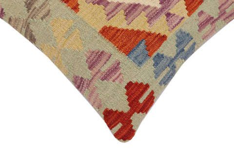 handmade Traditional Pillow Rust Blue Hand-Woven SQUARE 100% WOOL Hand woven turkish pillow2 x 2