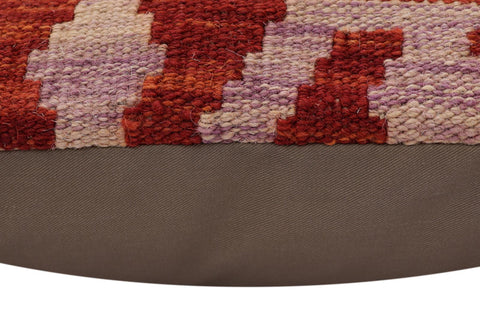 handmade Traditional Pillow Rust Blue Hand-Woven SQUARE 100% WOOL Hand woven turkish pillow2 x 2
