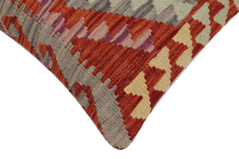 handmade Traditional Pillow Rust Blue Hand-Woven SQUARE 100% WOOL Hand woven turkish pillow2 x 2