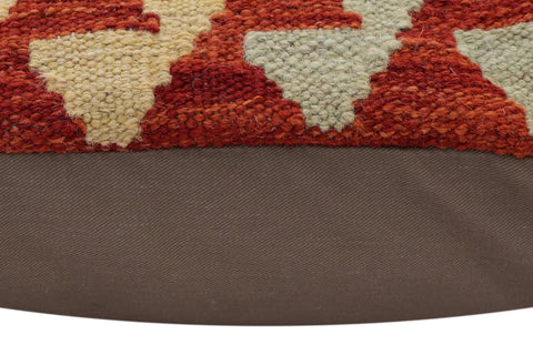 handmade Traditional Pillow Rust Blue Hand-Woven SQUARE 100% WOOL Hand woven turkish pillow2 x 2