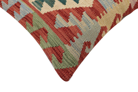 handmade Traditional Pillow Red Blue Hand-Woven SQUARE 100% WOOL Hand woven turkish pillow2 x 2