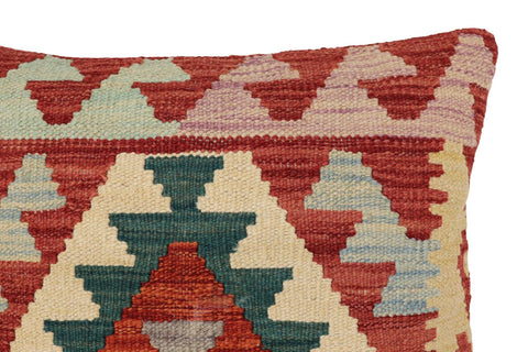 handmade Traditional Pillow Red Blue Hand-Woven SQUARE 100% WOOL Hand woven turkish pillow2 x 2