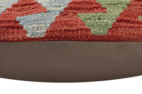 handmade Traditional Pillow Red Blue Hand-Woven SQUARE 100% WOOL Hand woven turkish pillow2 x 2