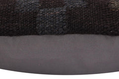 handmade Traditional Pillow Black Blue Hand-Woven SQUARE 100% WOOL Hand woven turkish pillow2' x 2'