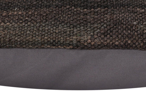 handmade Traditional Pillow Black Gray Hand-Woven SQUARE 100% WOOL Hand woven turkish pillow2 x 2