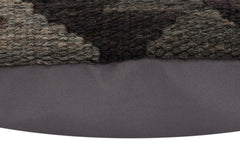 handmade Traditional Pillow Black Green Hand-Woven SQUARE 100% WOOL Hand woven turkish pillow2' x 2'