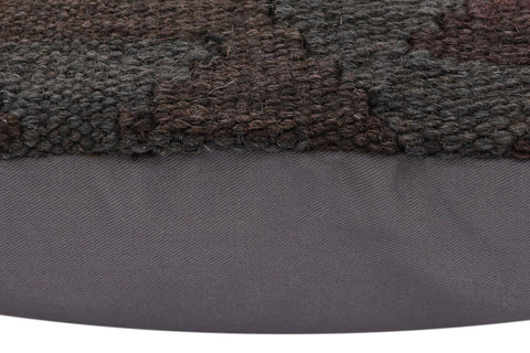 handmade Traditional Pillow Gray Black Hand-Woven SQUARE 100% WOOL Hand woven turkish pillow2 x 2