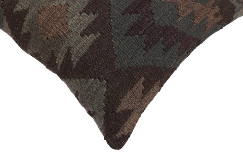 handmade Traditional Pillow Brown Purple Hand-Woven SQUARE 100% WOOL Hand woven turkish pillow2 x 2