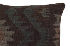 handmade Traditional Pillow Brown Purple Hand-Woven SQUARE 100% WOOL Hand woven turkish pillow2' x 2'