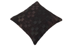 handmade Traditional Pillow Black Green Hand-Woven SQUARE 100% WOOL Hand woven turkish pillow2' x 2'