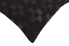 handmade Traditional Pillow Black Green Hand-Woven SQUARE 100% WOOL Hand woven turkish pillow2' x 2'