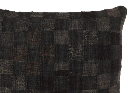 handmade Traditional Pillow Black Brown Hand-Woven SQUARE 100% WOOL Hand woven turkish pillow2 x 2