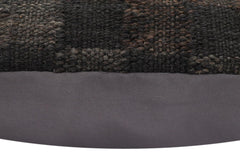 handmade Traditional Pillow Black Brown Hand-Woven SQUARE 100% WOOL Hand woven turkish pillow2' x 2'