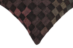 handmade Traditional Pillow Black Green Hand-Woven SQUARE 100% WOOL Hand woven turkish pillow2' x 2'