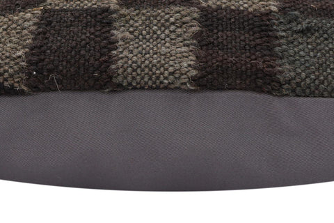 handmade Traditional Pillow Black Green Hand-Woven SQUARE 100% WOOL Hand woven turkish pillow2 x 2