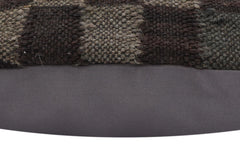 handmade Traditional Pillow Black Green Hand-Woven SQUARE 100% WOOL Hand woven turkish pillow2' x 2'