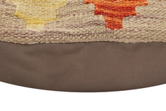 handmade Traditional Pillow Purple Rust Hand-Woven SQUARE 100% WOOL Hand woven turkish pillow2' x 2'